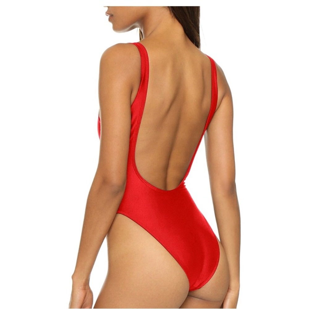 NWT - Bae Watch Red One Piece Bathing Suit - Picture 4 of 6